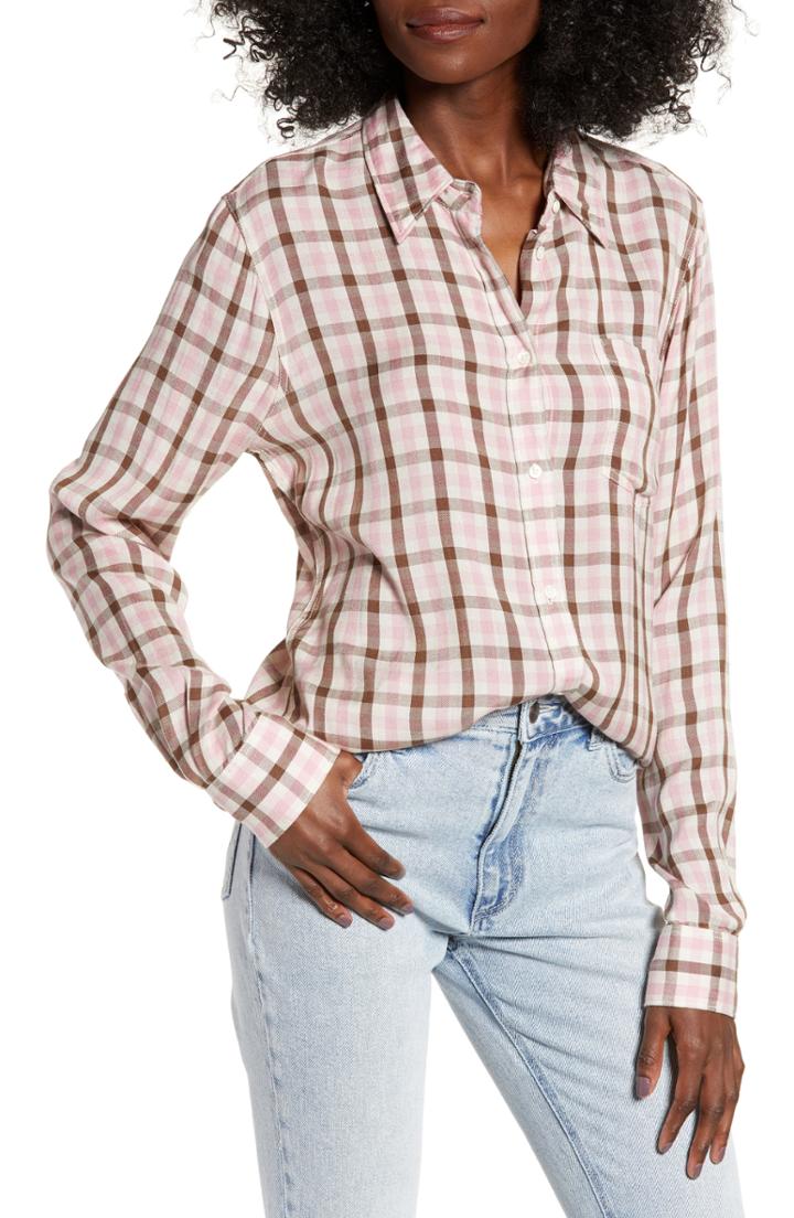 Women's Wrangler Plaid Shirt - Pink
