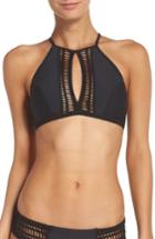 Women's Robin Piccone Cameron Halter Bikini Top - Black