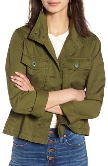 Women's Madewell Crop Anorak Jacket - Green