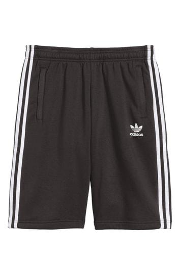 Men's Adidas Originals 3-stripes Shorts, Size - Black