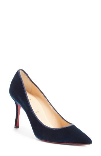 Women's Christian Louboutin Decoltish Pointy Toe Pump .5us / 34.5eu - Blue
