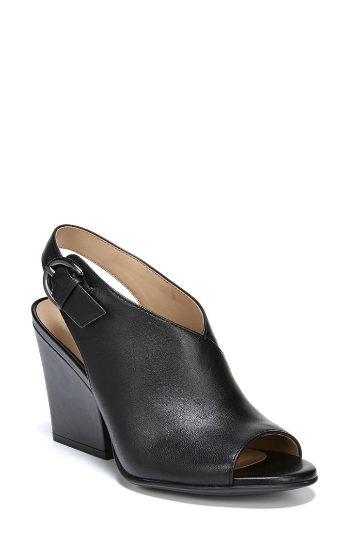Women's Naturalizer Shae Surplice Slingback Sandal .5 M - Black