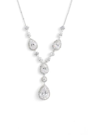 Women's Nordstrom Teardrop Crystal Y-necklace