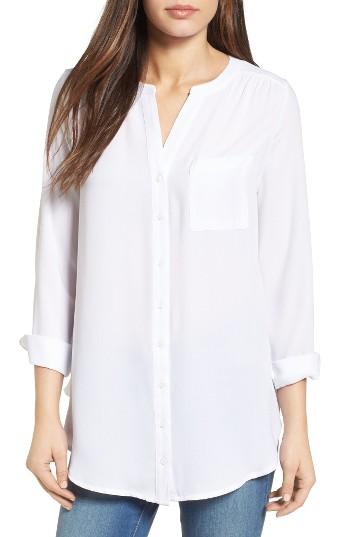 Women's Pleione Mixed Media Top - White