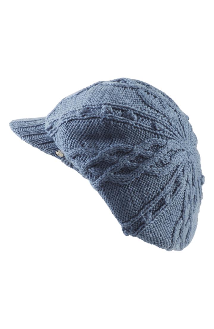 Women's Helen Kaminski Knit Merino Wool Baker Boy Cap - Blue