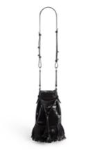 Isabel Marant Askiah Fringe Leather Crossbody Bag - Black
