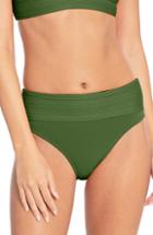Women's Robin Piccone Lily Banded Bikini Bottoms - Green