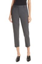 Women's Nordstrom Signature Slim Crop Stretch Wool Pants - Grey