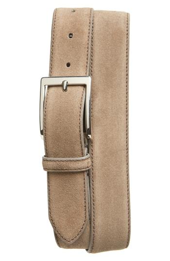 Men's To Boot New York Suede Belt - Taupe