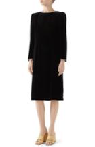 Women's Gucci Crystal Trim Velvet Dress Us / 46 It - Black