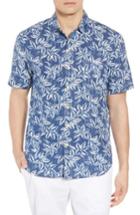 Men's Tommy Bahama Lino Flora Linen Blend Sport Shirt - Blue