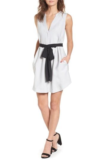 Women's Tie Waist Dress - Grey