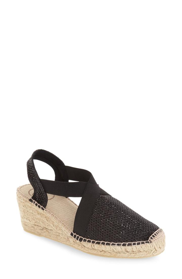 Women's Toni Pons 'triton' Espadrille Wedge Us / 35eu - Black