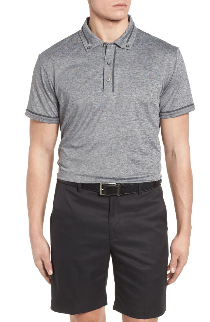Men's Bobby Jones R18 Tech Chapman Welded Trim Polo, Size - Black