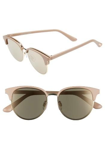 Women's Le Specs Deja Vu 51mm Round Sunglasses - Matte Shell