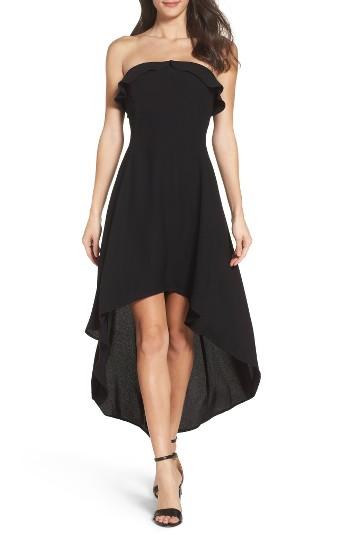 Women's 19 Cooper Ruffle Crepe High/low Dress - Black