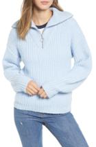 Women's Bp. Quarter Zip Sweater, Size - Blue