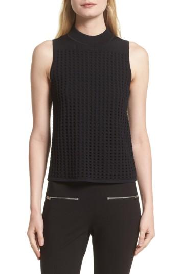 Women's Rag & Bone Ingrid Perforated Knit Top - Black