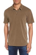 Men's James Perse Slim Fit Sueded Jersey Polo - Brown