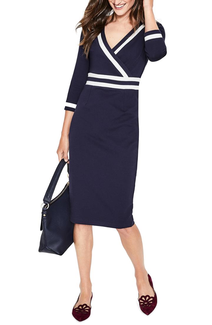 Women's Boden Nellie Ponte Knit Dress - Blue