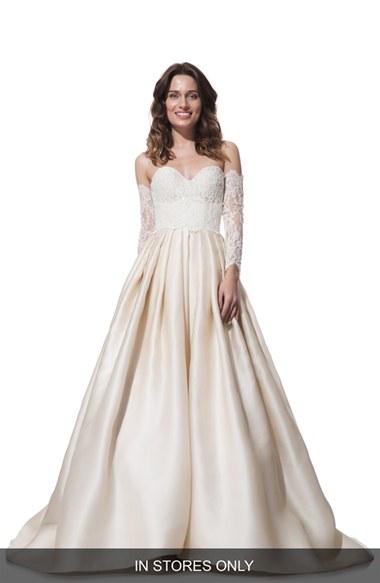 Women's Olia Zavozina 'clara' Lace & Silk Organza Ballgown Dress