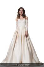 Women's Olia Zavozina 'clara' Lace & Silk Organza Ballgown Dress