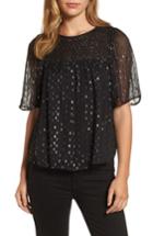 Women's Velvet By Graham & Spencer Metallic Chiffon Blouse