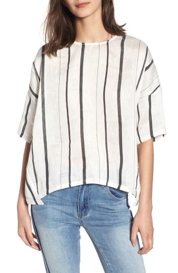 Women's Caara Off Duty Stripe Top - White