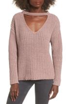 Women's Lost + Wander Mary Lous Choker Sweater /small - Pink