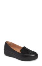 Women's Fitflop Crystal Embellished Sneakerloafer Slip-on M - Black