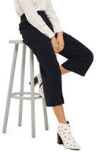 Women's Topshop Split Hem Crop Pants Us (fits Like 0-2) - Blue