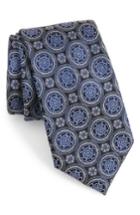 Men's Nordstrom Men's Shop Kensington Medallion Silk Tie, Size X-long - Black