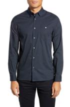 Men's Ted Baker London Crayuns Slim Fit Geo Print Sport Shirt (m) - Blue