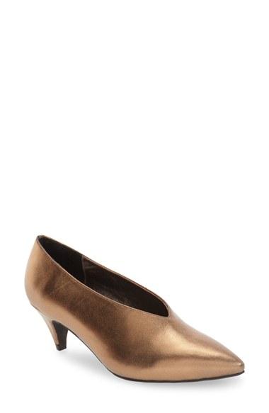 Women's Jeffrey Campbell 'carla' Pointy Toe Pump M - Metallic