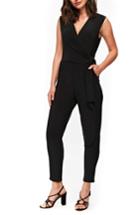 Women's Wallis Wrap Style Side Tie Jumpsuit Us / 20 Uk - Black