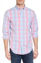 Men's Vineyard Vines Bougainvillea Classic Fit Plaid Sport Shirt - Pink