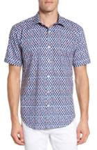 Men's Bugatchi Shaped Fit Apple Print Sport Shirt