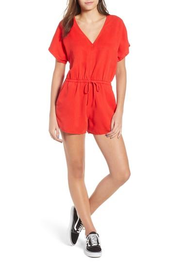 Women's Obey Magdelana Romper - Red