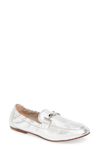 Women's Tod's Double T Scrunch Loafer Us / 34eu - Metallic