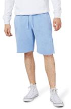 Men's Topman Cutoff Jersey Sweat Shorts - Blue