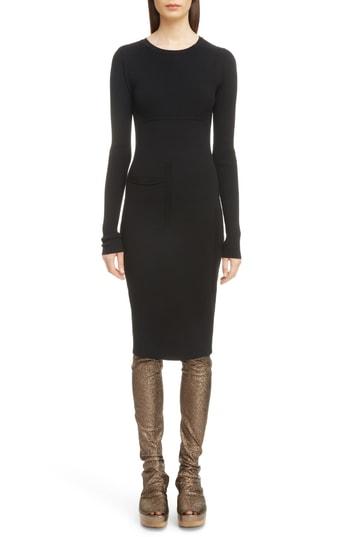 Women's Rick Owens Pocket Knit Dress - Black