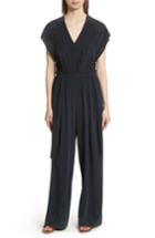 Women's Vince Flutter Sleeve Open Back Silk Jumpsuit - Blue