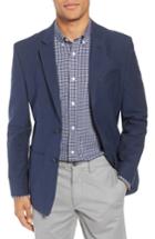 Men's Nordstrom Men's Shop Washed Stretch Cotton Blazer - Blue
