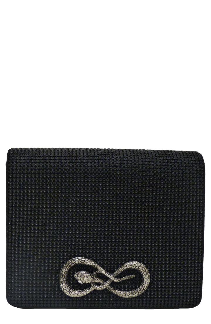 Whiting & Davis Serpent Seville Mesh Clutch -