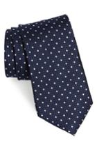 Men's Nordstrom Men's Shop Larrea Dot Silk Tie, Size - Blue