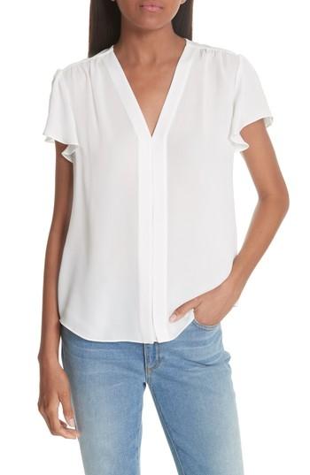 Women's Rebecca Taylor Celina Silk Top - White
