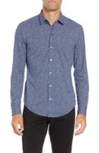 Men's Boss Robbi Performance Stretch Cotton Sport Shirt - Blue