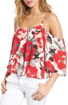 Women's Cupcakes And Cashmere Fay Floral Off The Shoulder Top, Size - Pink