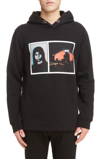 Men's Givenchy Abstract Photo Hoodie - Black