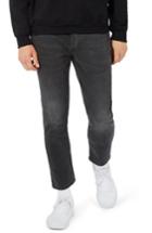 Men's Topman Stretch Slim Fit Crop Jeans X 32 - Black